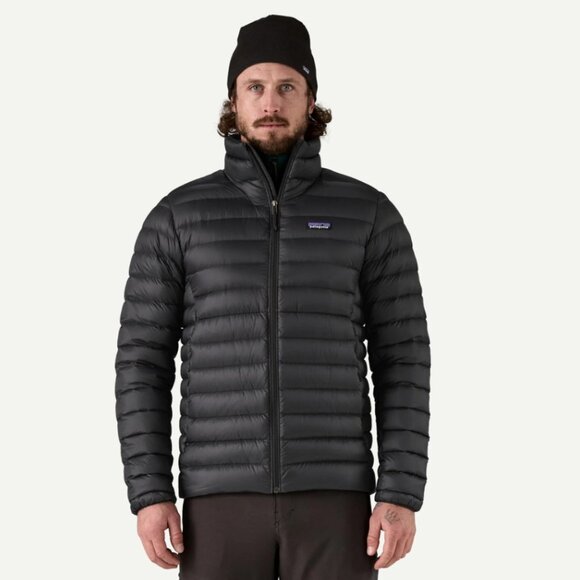 Patagonia Mens Down Sweater Jacket 800 Fill Goose Down Insulated Black Size XL - Picture 1 of 8